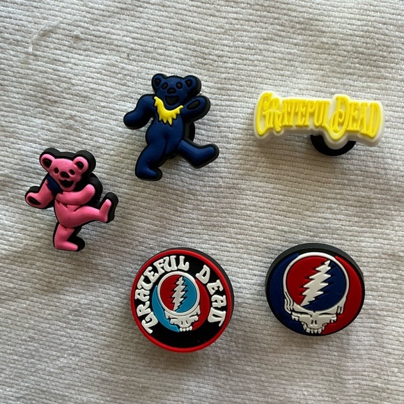 Grateful Dead set of 5 croc charms - Picture 3 of 6